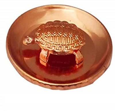 NAVYAKSH Wish Turtle/ Copper Plated Turtle Decorative Showpiece  -  6 cm(Metal, Copper)