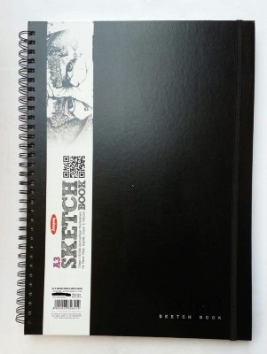 ANUPAM Hard Bound Sketch Book 128 Pages - 130GSM (A3 Size) Sketch Pad(128 Sheets)