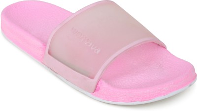 World Wear Footwear Women Slides(Pink , 3)