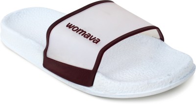 World Wear Footwear Women Flip Flops(White , 5)