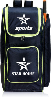 Star House Cricket Kit Bag With Soft And Smooth Material (BLACK+GREEN)(Kit Bag)