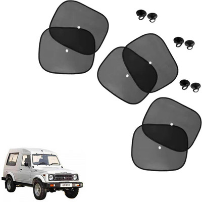 DvineAutoFashionZ Side Window Sun Shade For Maruti Suzuki Gypsy(Black)