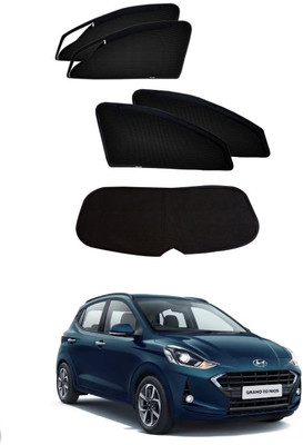 AuTO ADDiCT Side Window Sun Shade For Hyundai Grand i10 NIOS(Black)