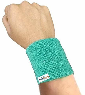 HeadTurners Sweat Wrist Band/Support for Gym & Sports Activities- (1 pcs,Green) Wrist Support