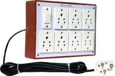 M G Enterprise Moduler 1 plug and with 2 switch connected in raw 2  Socket Extension Boards(Orange, 4 m)