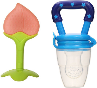 MIGHTY MOTHER FRUIT FEEDER AND FRUIT SHAPE TEETHER Teether and Feeder(Multicolor)
