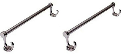 deeplax TOWEL ROD 30 INCHES (2.5 FEET) SET OF 2 SILVER Towel Holder(Aluminium, Stainless Steel)