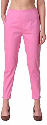 Kanna Fabric Regular Fit Women Pink Trousers