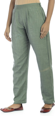 Ravaiyaa - Attitude Is Everything Regular Fit Women Green Trousers
