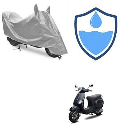 Atulit enterprises Two Wheeler Cover for Piaggio(Vespa LX, Silver)