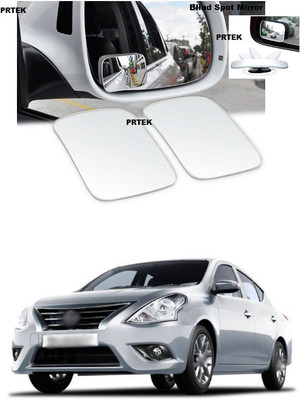 PRTEK Manual Blind Spot Mirror For Nissan Sunny(Interior, Exterior)