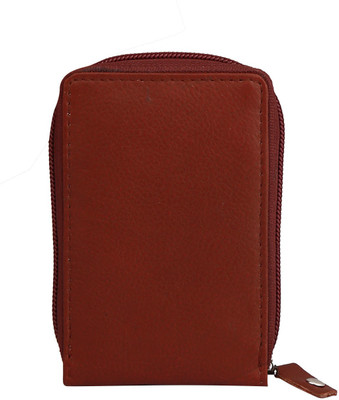 Kan Pure Leather Document Holder/Card Holder with 8 card slots for Men & Boys(Brown)