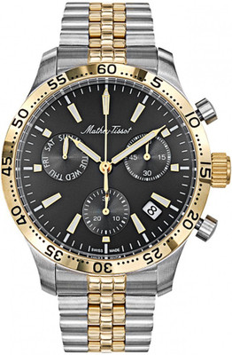 Mathey-Tissot H1822CHBN Chronograph Swiss Made Black Dial Analog Watch  - For Men