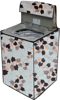 AAVYA UNIQUE FASHION Top Loading Washing Machine  Cover(Width: 58.42 cm, White,Brown)