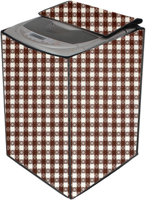 AAVYA UNIQUE FASHION Top Loading Washing Machine  Cover(Width: 60.96 cm, Brown,White)