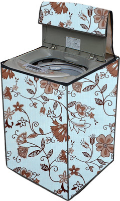AAVYA UNIQUE FASHION Top Loading Washing Machine  Cover(Width: 66.04 cm, White,Brown)
