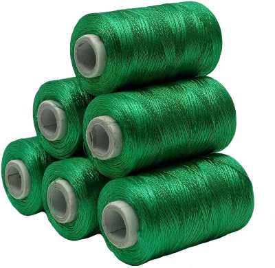 PRANSUNITA Silk ( Resham ) Twisted Hand & Machine Embroidery Shiny Thread for jewelry designing, embroidery, art & craft, Tassel Making, Fast Color, Pack of 6 spool x 300 mts each