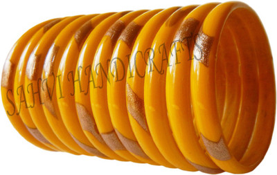 Sahvi handicrafts Glass Crystal Bangle Set(Pack of 12)