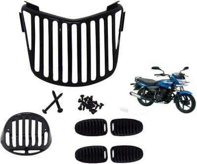 Naturalcreations Platina Grill Set of -6 (For Bajaj Platina ) 01 Bike Headlight Grill(Black)