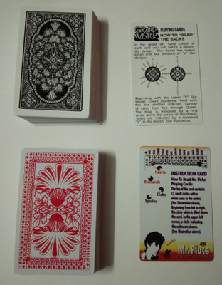 R.s.Magic Tricks (Pack of 2 Deck) 1+ Red, 1+ Black Spy Mr.Fluke & Grand Master Cheating Playing Card Marked Card Magic(Red, Black)