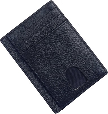 LYKIN Premium Genuine Leather RFID Blocking Unisex Front Pocket Card Holder| Credit Card Holder| Debit Card Holder| Card Holder-Black- 7 CARD HOLDER 7 Card Holder(Set of 1, Black)