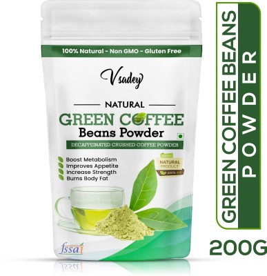 vsadey Green coffee beans powder for weight loss 200g Instant Coffee (200 g, Unflavoured, Green Coffee Flavoured) Instant Coffee(200 g)