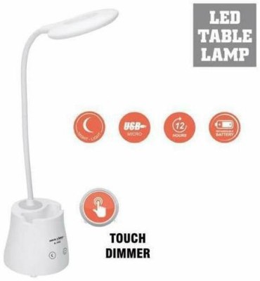 A 1 ROCK LIGHT ROCK LIGHT TABLE LAMP WITH PEN STAND & MOBILE STAND 6 hrs Torch Emergency Light(White)
