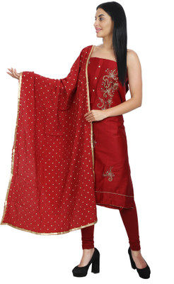 Sublime W Polycotton Embroidered, Embellished Salwar Suit Material
