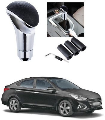 PRTEK LATHER, STEAL Gear Knob(Silver, Black)