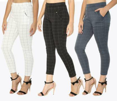 4M SALES Multicolor Jegging(Checkered)