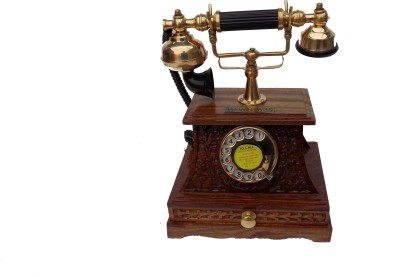 Handicraft TELLFNCY1574 Corded Landline Phone(Brown)