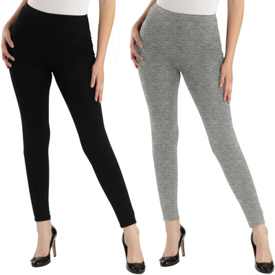 OASIS Ankle Length  Western Wear Legging(Black, Grey, Solid)