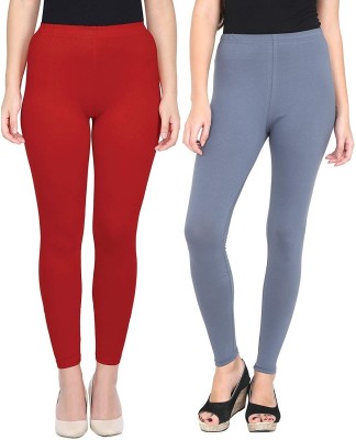 SwaNit Ankle Length  Ethnic Wear Legging(Red, Grey, Solid)