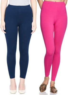 SwaNit Ankle Length  Ethnic Wear Legging(Dark Blue, Pink, Solid)