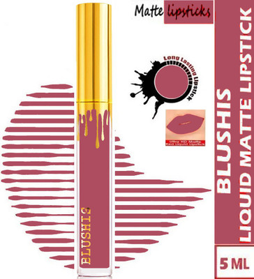 BLUSHIS High Defination Liquid matte Lipstick Non Transfer PLUM COLOUR(Bright Plum, 5 ml)