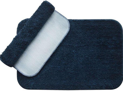 Minicraft Polyester Door Mat(Blue, Medium)
