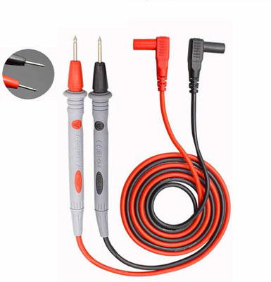 SYMFONIA 1000 Volt 20 Amp Universal Multimeter Lead Probes Plug Test Cable Wire Pen Thin Tip Needle for Multi Meter, Clamp Meter, Volt Meter, Electronic Work with Ultra Fine Imported High Quality Super Softer Anti freezing Silicon Probe for Digital Multimeter Digital Multimeter(2000 Counts)