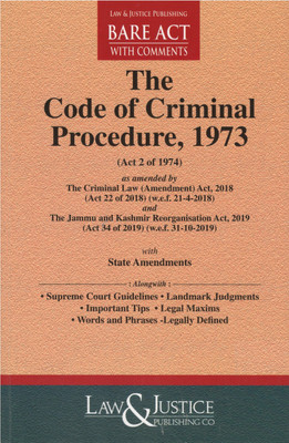 Code Of Criminal Procedure 1973 Bare Act/Handbook(Paperback, Editorial Board of Law and Justice Publishing Company)