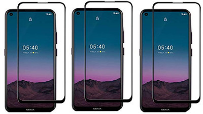 ISAAK Edge To Edge Tempered Glass for Nokia 5.4(Pack of 3)