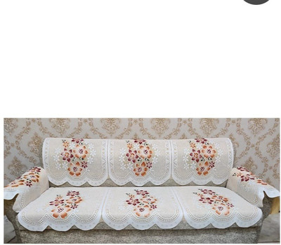 onterio fabs Cotton Floral 3 Seater Sofa Cover(Multicolor Pack of 4)