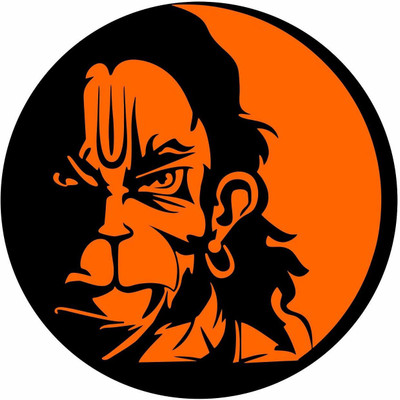 Asmi Collections 40 cm Jai Hanuman Self Adhesive Sticker(Pack of 1)