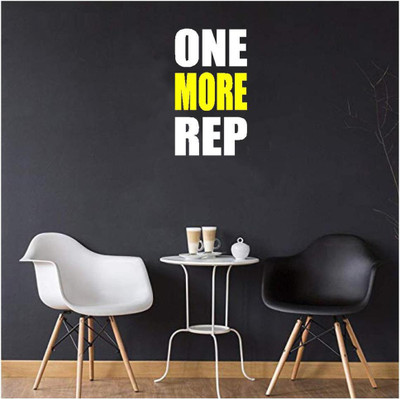 LYOMAN 59 cm onemore-whtylw Self Adhesive Sticker(Pack of 1)