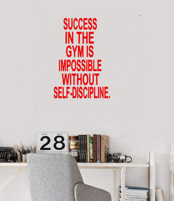 LYOMAN 59 cm successself-red Self Adhesive Sticker(Pack of 1)