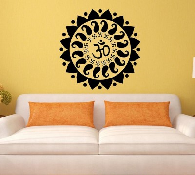 Asmi Collections 60 cm Beautiful OM and Swastik Removable Sticker(Pack of 1)