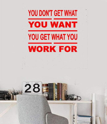 LYOMAN 59 cm youworkfor-red Self Adhesive Sticker(Pack of 1)