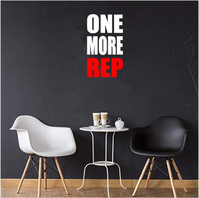 LYOMAN 59 cm onemore-whtred Self Adhesive Sticker(Pack of 1)