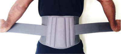 Zoi Contoured Lumbo Sacral Belt for Back Pain Relief & Support|Dual Adjustable Straps Back / Lumbar Support(Grey)