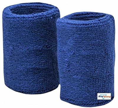 HeadTurners Sweat Wrist Band/Support for Gym & Sports Activities- (2 pcs,Navy Blue) Wrist Support