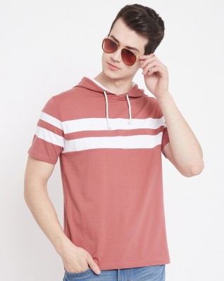 RodZen Printed Men Round Neck Pink T-Shirt