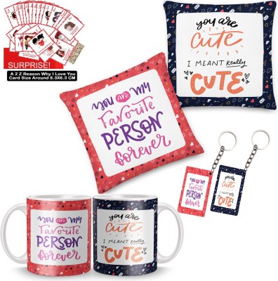 Dreamcart Cushion, Greeting Card, Keychain, Mug Gift Set
